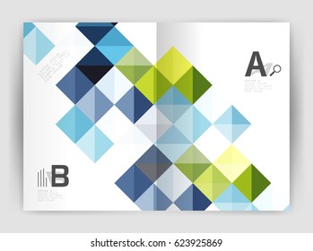 Minimalistische quadratische Broschüre oder Broschüre Geschäftsvorlage, abstrakter Hintergrund