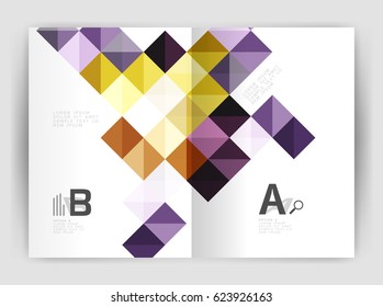 Folleto cuadrado minimalista o plantilla de negocio de folletos, fondo abstracto