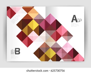 Folleto cuadrado minimalista o plantilla de negocio de folletos, fondo abstracto