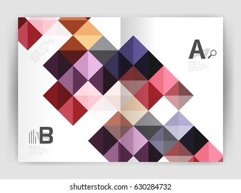 Minimalistische quadratische Broschüre oder Broschüre Geschäftsvorlage, abstrakter Hintergrund