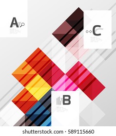 Minimalistic square shapes abstract background. Vector template background for print workflow layout, diagram, number options or web design banner