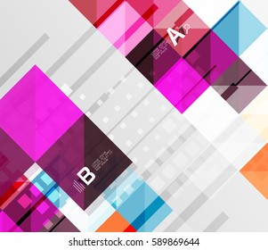 Minimalistische quadratische Formen abstrakter Hintergrund. Vektorgrafik-Vorlagenhintergrund für das Layout, das Diagramm, die Zahlenoptionen oder den Webdesign-Banner