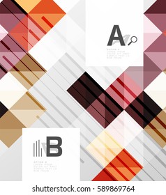 Minimalistic square shapes abstract background. Vector template background for print workflow layout, diagram, number options or web design banner