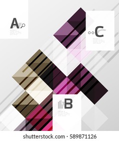 Minimalistic square shapes abstract background. Vector template background for print workflow layout, diagram, number options or web design banner