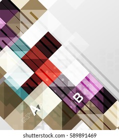 Minimalistic square shapes abstract background. Vector template background for print workflow layout, diagram, number options or web design banner