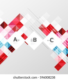 Minimalistic square shapes abstract background. Vector template background for print workflow layout, diagram, number options or web design banner