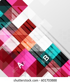 Minimalistic square shapes abstract background. Vector template background for print workflow layout, diagram, number options or web design banner