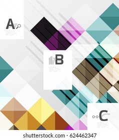 El cuadrado minimalista forma el fondo abstracto. Fondo de plantilla de vector para diseño de flujo de trabajo de impresión, diagrama, opciones de número o banner de diseño web