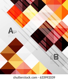 Minimalistic square shapes abstract background. Vector template background for print workflow layout, diagram, number options or web design banner