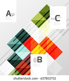 Minimalistic square shapes abstract background. Vector template background for print workflow layout, diagram, number options or web design banner