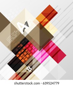 Minimalistic square shapes abstract background. Vector template background for print workflow layout, diagram, number options or web design banner
