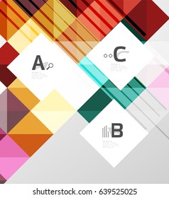 Minimalistic square shapes abstract background. Vector template background for print workflow layout, diagram, number options or web design banner
