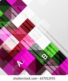 Minimalistic square shapes abstract background. Vector template background for print workflow layout, diagram, number options or web design banner