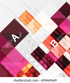 Minimalistic square shapes abstract background. Vector template background for print workflow layout, diagram, number options or web design banner