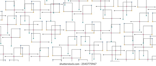 Minimalistic squares vector texture with linear. Creative idea of modern design with abstract geometric background. pattern for banner design or header