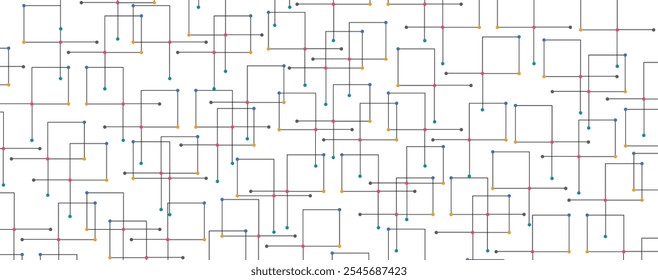 Minimalistic squares vector texture with linear. Creative idea of modern design with abstract geometric background. pattern for banner design or header