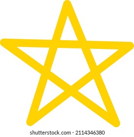minimalistic star illustration in vector. EPS 10. pink and yellow star. five pointed star