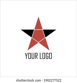 Minimalistic star logotype. Simple flat style