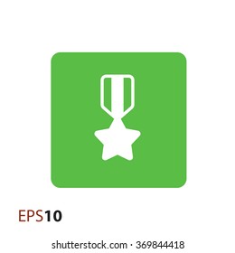 Minimalistic star medal icon for web