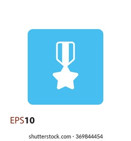 Minimalistic star medal icon for web