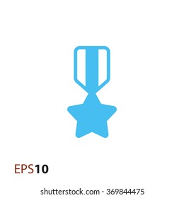 Minimalistic star medal icon for web