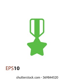 Minimalistic star medal icon for web