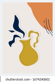 minimalistic still life poster vector
