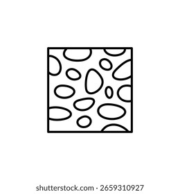 Minimalistic Stone Texture In Square Frame For Geometric Designs