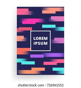 Minimalistic striped vector background. Abstract geometric colorful cover. 
