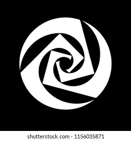 Minimalistic style design. Golden ratio. Geometric shapes. Circles in golden proportion. Futuristic design. Logo. Vector icon. Abstract vector background