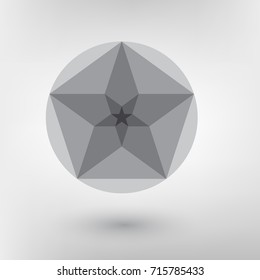 Minimalistic style design. Golden ratio. Geometric shapes.  Circles in golden proportion. Futuristic design.  Logo. Vector icon. Abstract vector background. 