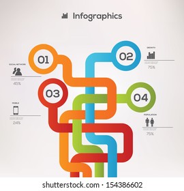 Minimalistic style infographic template. Vector illustration