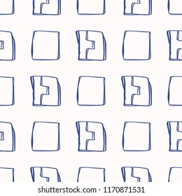 Minimalistic Style Rectangle Abstract Seamless Vector Pattern, Drawn Art Stylized Graphic Illustration,  On Trend Fashion Prints, Modern Stationery, Graphic Decor, Gift Wrap, Blog Backdrops, Wallpaper