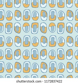 Minimalistic Style Rectangle Abstract Seamless Vector Pattern, Drawn Art Stylized Graphic Illustration,  On Trend Fashion Prints, Modern Stationery, Graphic Decor, Gift Wrap, Blog Backdrops, Wallpaper