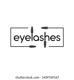 Minimalistic stylish vector logo for a beauty salon. Eyelash extension. Vector logo for a beauty salon on a white background. Master lashes.