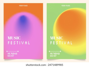 Minimalistic summer poster design in retro style.Ideal for social media, flyer, party, music festival