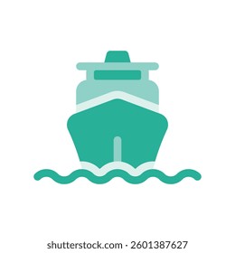 A minimalistic symbol reflecting the essence of the cargo ship