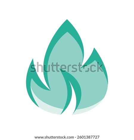 A minimalistic symbol reflecting the essence of the flame, fire