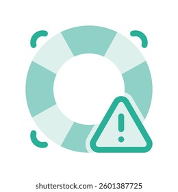 A minimalistic symbol reflecting the essence of the lifeline, danger