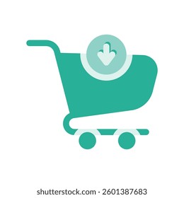 A minimalistic symbol reflecting the essence of the shopping cart, add