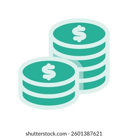 A minimalistic symbol reflecting the essence of the stack of coins