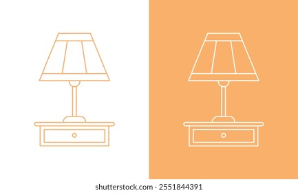 Minimalistic Table Lamp Illustration Vector Art