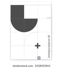 Minimalistic Tech Art Curves and Lines. Precision shapes.