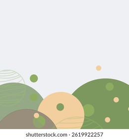 Modelos Minimalistas para Mídias Sociais com Círculos Abstratos e Ondas para Eco Brands, Nature Blogs, Produtos Orgânicos, Conteúdo de Estilo de Vida e Promocionais 