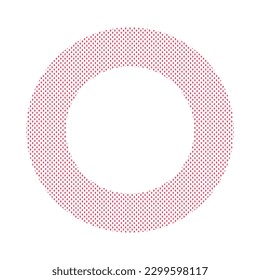 Minimalistic textured frame circle element. Editable vector template for card, invitation, social media post, poster, mobile app, web ad. Simple colorful vector isolated on white background