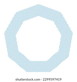 Minimalistic textured polygon frame element. Editable vector template for card, invitation, social media post, poster, mobile app, web ad. Simple colorful vector isolated on white background