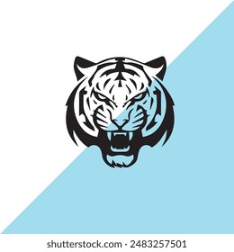 Minimalistic Tiger face vector design