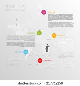 Minimalistic timeline infographics design template