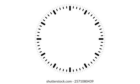 Minimalistic Timer Measure. Stripes Around the Circle. Timer Logo Countdown. Circular Icon with Lines. Time Sign or Logo Concept. Vector Illustration.