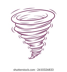 Minimalistic Tornado Vector Design art.